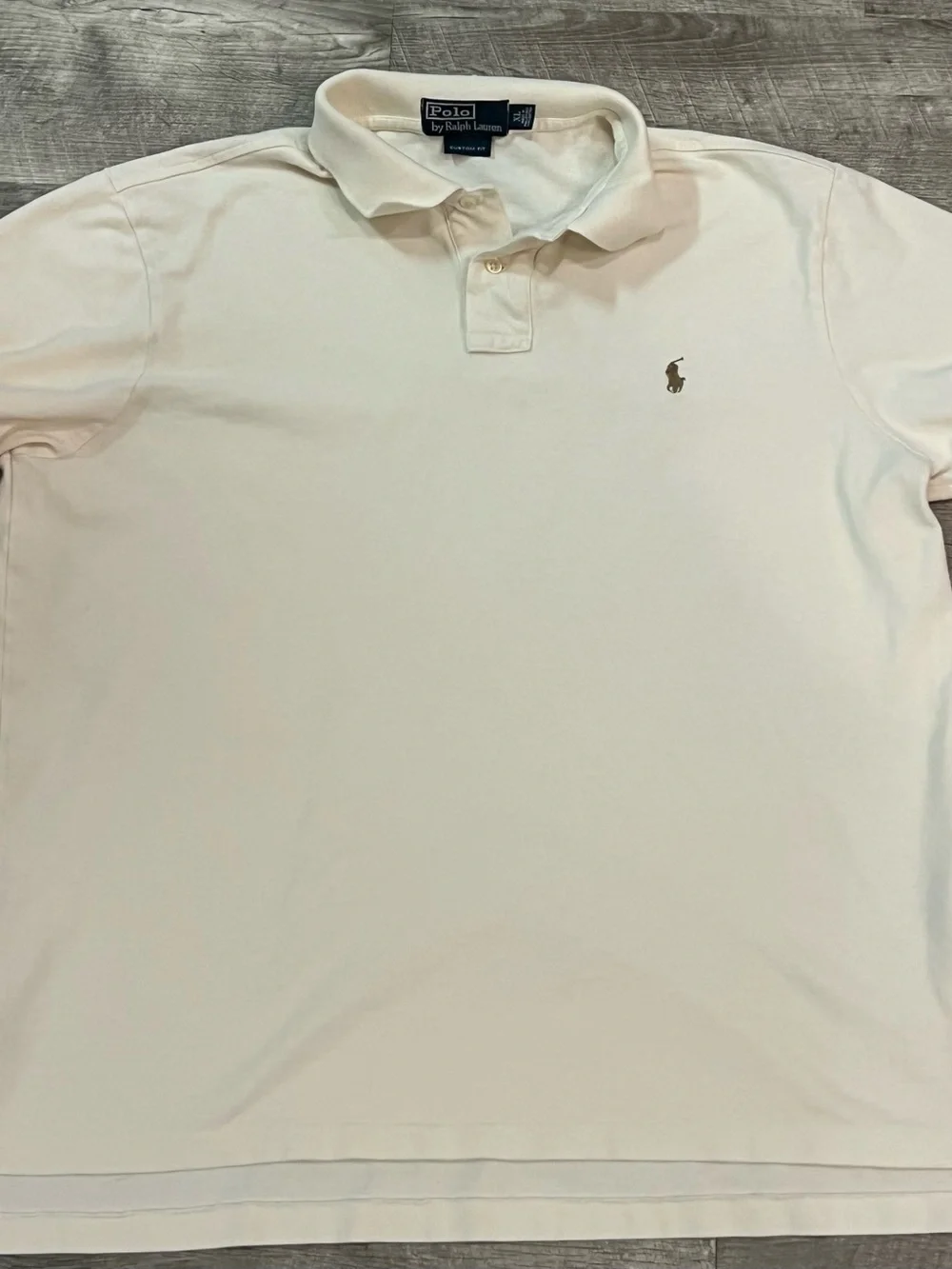 Ralph Lauren Men's Polo in Off-White/Cream XL